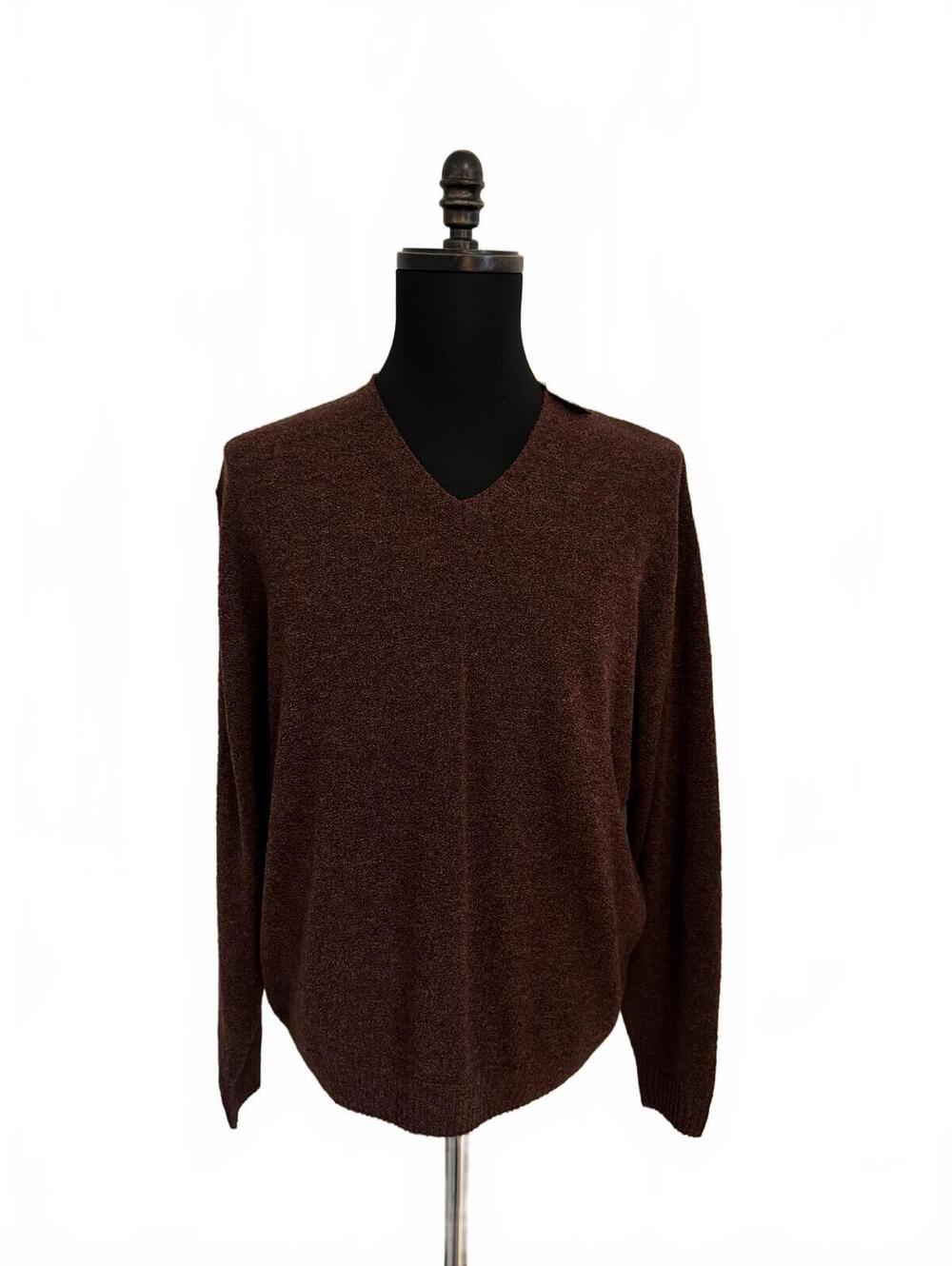 NWT Jos. A. Bank Men's Merino Wool Blend Maroon V-Neck Sweater Large